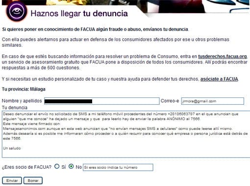 Mensaje para el estafador que hay detrás del 7566 2
