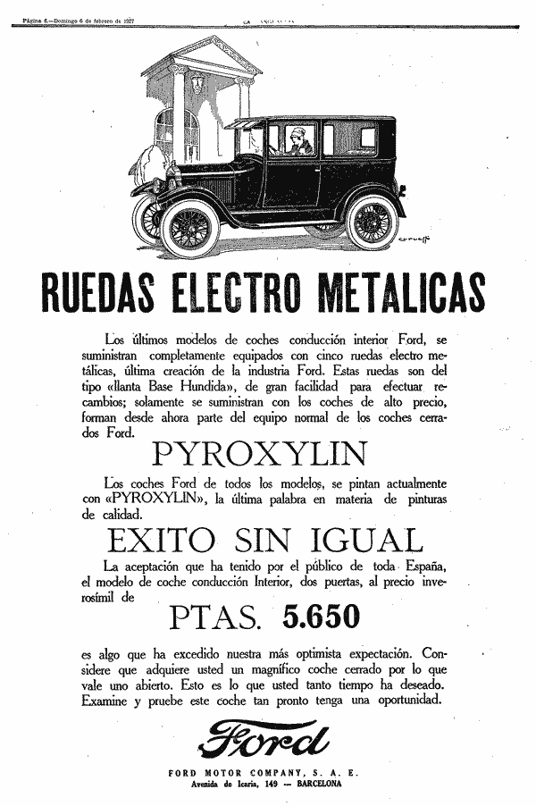 Ford De cuando se dibujaba la publicidad