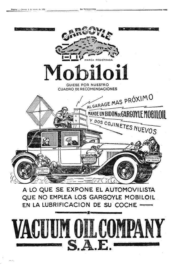 mobiloil De cuando se dibujaba la publicidad