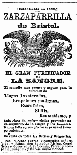 zarzaparrilla De cuando se dibujaba la publicidad