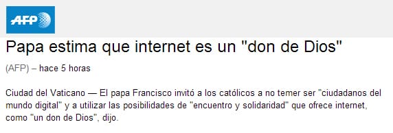 Hola Don Papito, hola Don Internet