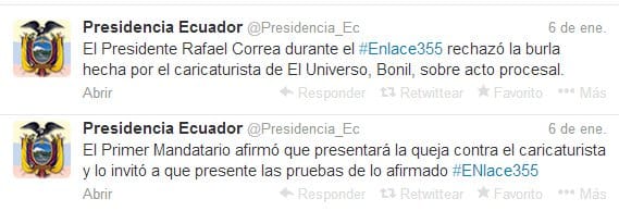 Rafael Correacontra el viñetista Bonil