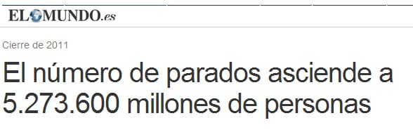 Millones de millones de parados