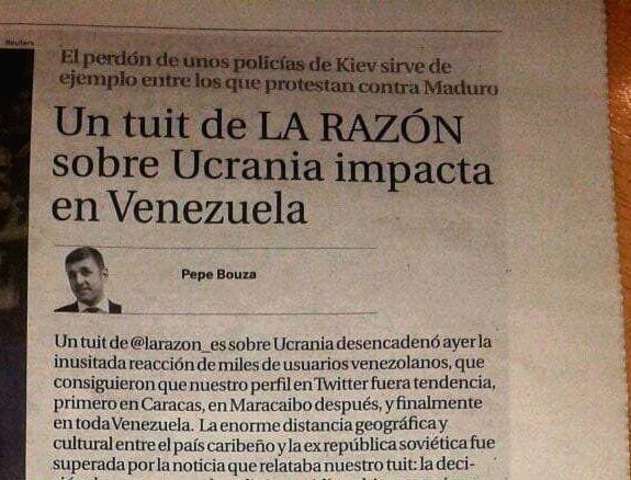Un español lanza un tuit en España y cae en Venezuela