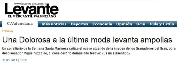 Una virgen levanta ampollas