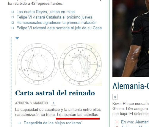 Lo apuntan las estrellas, dice la redactora portada