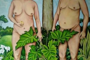 Retiran una pintura de Mujica y Topolansky representados como Adán y Eva por "orden de arriba"