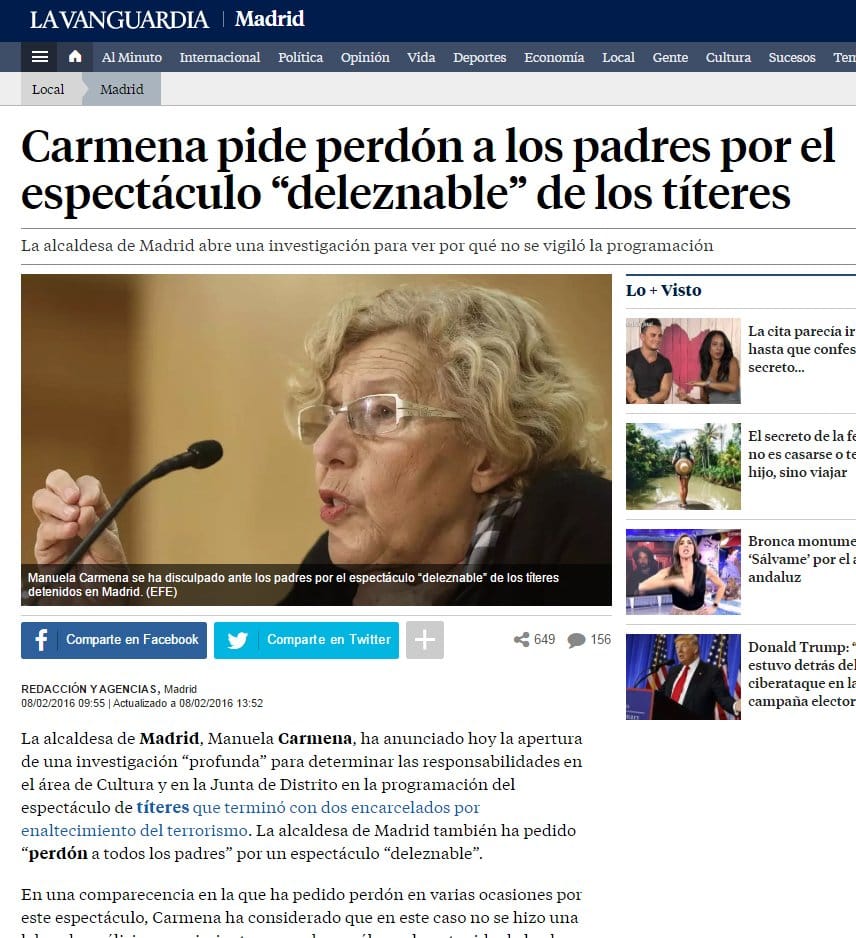 Titiriteros la hipocresía y los títeres