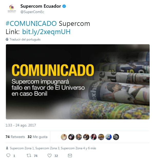 Un tribunal declara nula la actuación de la Supercom contra el viñetista Bonil y el diario El Universo 3