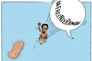 Trial against cartoonist Ramón Esono, all charges dropped and released