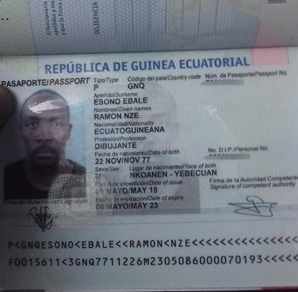 Ramón Esono consigue el pasaporte para poder salir de Guinea Ecuatorial Ramón Esono consigue el pasaporte para poder salir de Guinea Ecuatorial