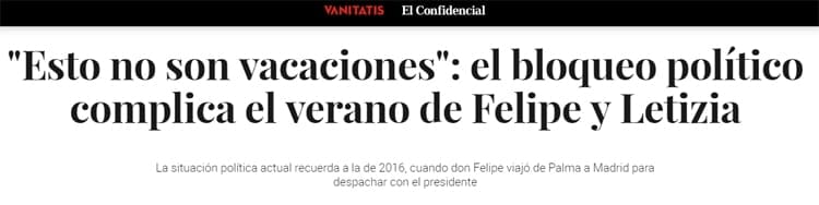 Vacaciones Felipe y Letizia