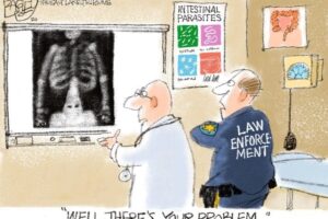 Utah cops demand cartoonist Pat Bagley apologize for cartoon