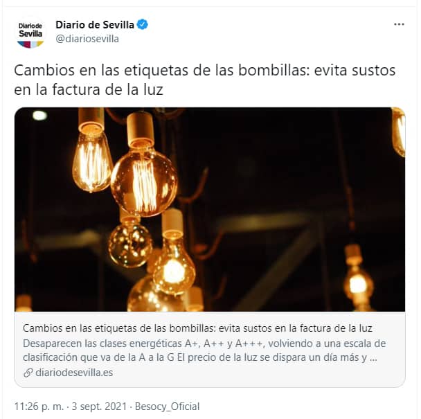 Nuevo etiquetado energético de lámparas y bombillas 3