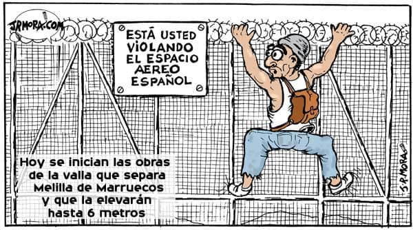 Comienzan las obras de para elevar 6 metros la valla de Melilla Comienzan las obras de para elevar 6 metros la valla de Melilla
