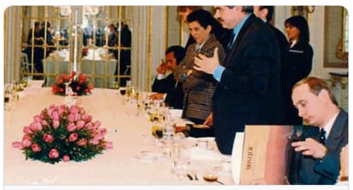Vladimir Putin comió solomillo con alcachofas