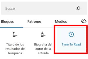 Nuevo bloque "Tiempo de lectura" en Gutenberg 15.3