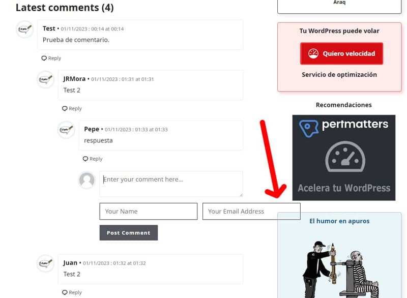 Fluent comments