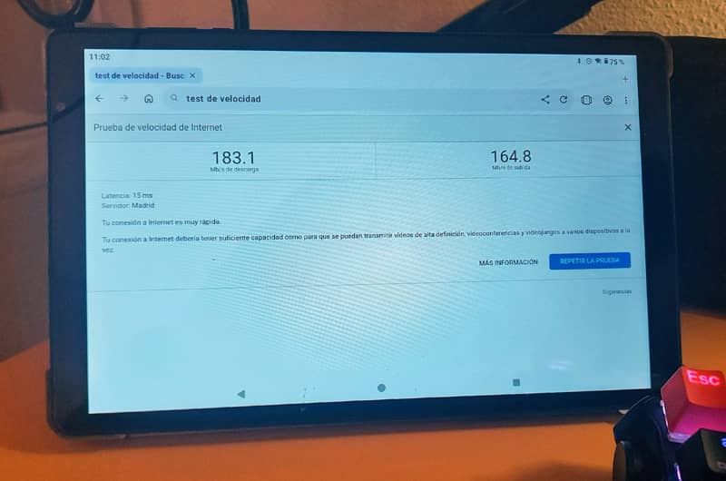 Máy tính bảng Biegedy. Kiểm tra tốc độ internet Máy tính bảng Biegedy. Kiểm tra tốc độ internet