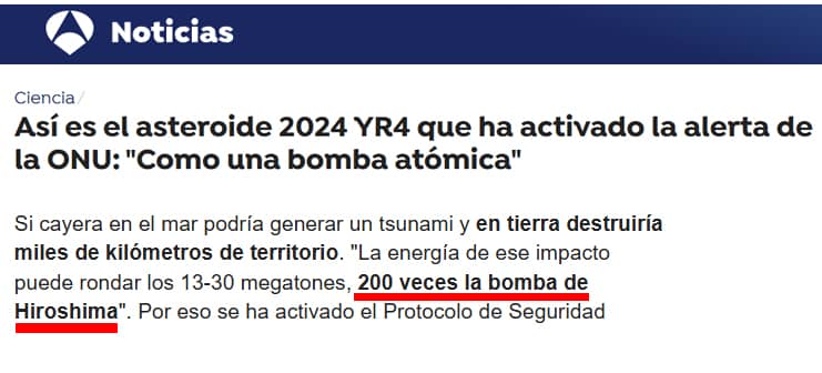 200 veces la bomba de Hiroshima 200 veces la bomba de Hiroshima