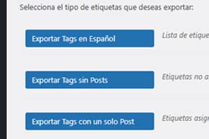 Función para exportar la lista de etiquetas usadas en WordPress