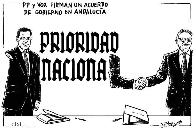 PP y Vox firman un acuerdo de gobierno en Andalucía PP y Vox firman un acuerdo de gobierno en Andalucía